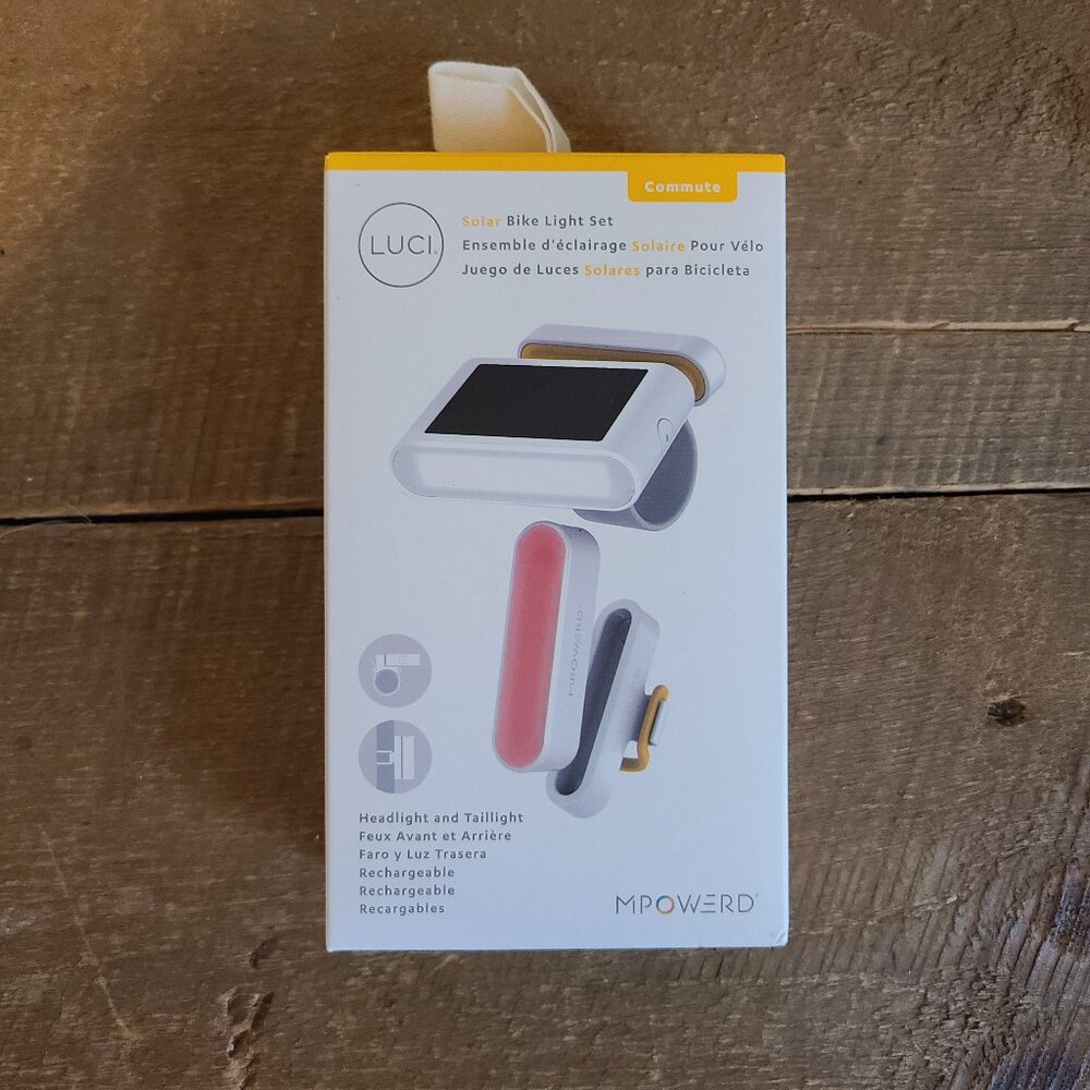 Luci Solar Bike Light Set - Portable and rechargeable via solar or USB